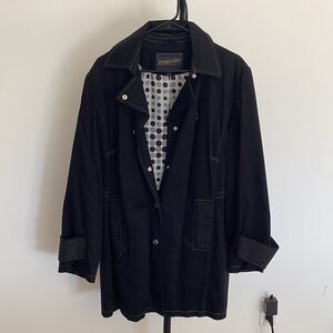Pendleton Women’s Black Jacket with Polka Dot Lining size 12